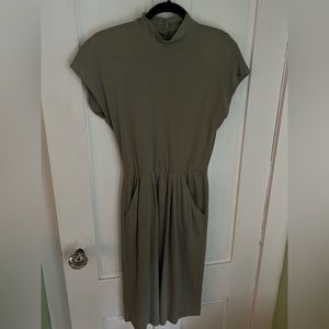 Vintage olive green power dress